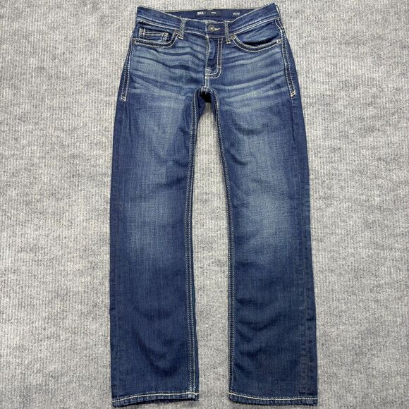 BKE Jeans Mens 28x30 Aiden Boot Stretch Jean Embroidered Denim Western Cowboy - Picture 2 of 9